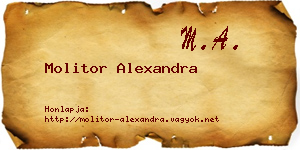 Molitor Alexandra névjegykártya